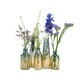 QUVIO Glazen vaas met patroon, geel/ hoogte 19,5 cm