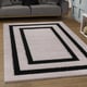 Muratap Luxus shaggy plus hoogpolig vloerkleed modern geometrisch design creme/zwart