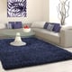 Muratap Basic shaggy vloerkleed donker blauw hoogpolig- 200x290 cm