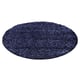 Muratap Basic shaggy vloerkleed donker blauw hoogpolig- 200 cm rond