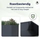 4gardenz ® plantenbak verhoogde bodem bloembak 100x50x60 cm antraciet
