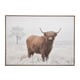 J-Line Wall deco landscape yak pinewood/polyresin white/brown