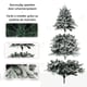 Homcom Kerstboom met sneeuw met led verlichting Ø116 180 cm metalen voet