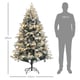 Homcom Kerstboom met sneeuw met led verlichting Ø116 180 cm metalen voet