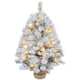 Homcom Mini kerstboom 92 cm met led-verlichting sneeuwtakken en dennenappels