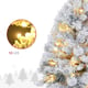 Homcom Mini kerstboom 92 cm met led-verlichting sneeuwtakken en dennenappels
