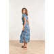 Smashed Lemon 24363 dames maxi te jurk met dieren print | white-light