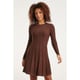 Smashed Lemon 23614 warm e fitflared gebreide korte jurk |