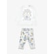 Monnalisa Meisjes baby set legging bloemen ecru celeste