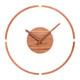 QUVIO Grote wandklok – 35cm – hout – plexiglas donker