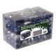 4seasonz ® kunststof kerstballen set 130 ballen, piek en snoer /blauw