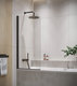 Badplaats Badwand torino 80 x 140 cm zwart badscherm draaibaar 5 mm dik -