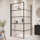 Badplaats Douchecabine alava 80 x 80 x 190 cm zwart met lijnen douchewand